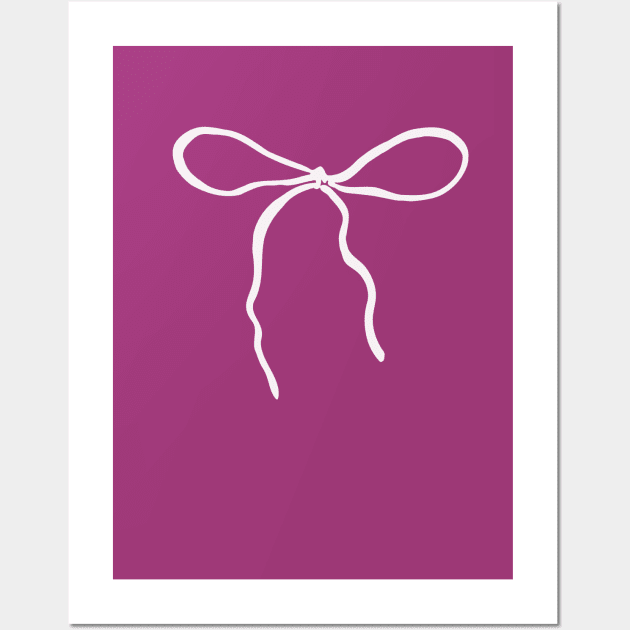 Coquette light pink bow Wall Art by marufemia